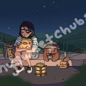 MySweetChubs Cozy Nights in Rural Life Art Print