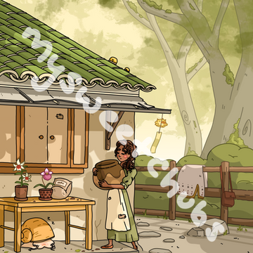 MySweetChubs Zen Flower Shop Art Print