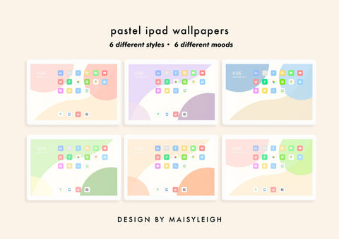 6 Pastel & Cozy iPad Digital Wallpapers