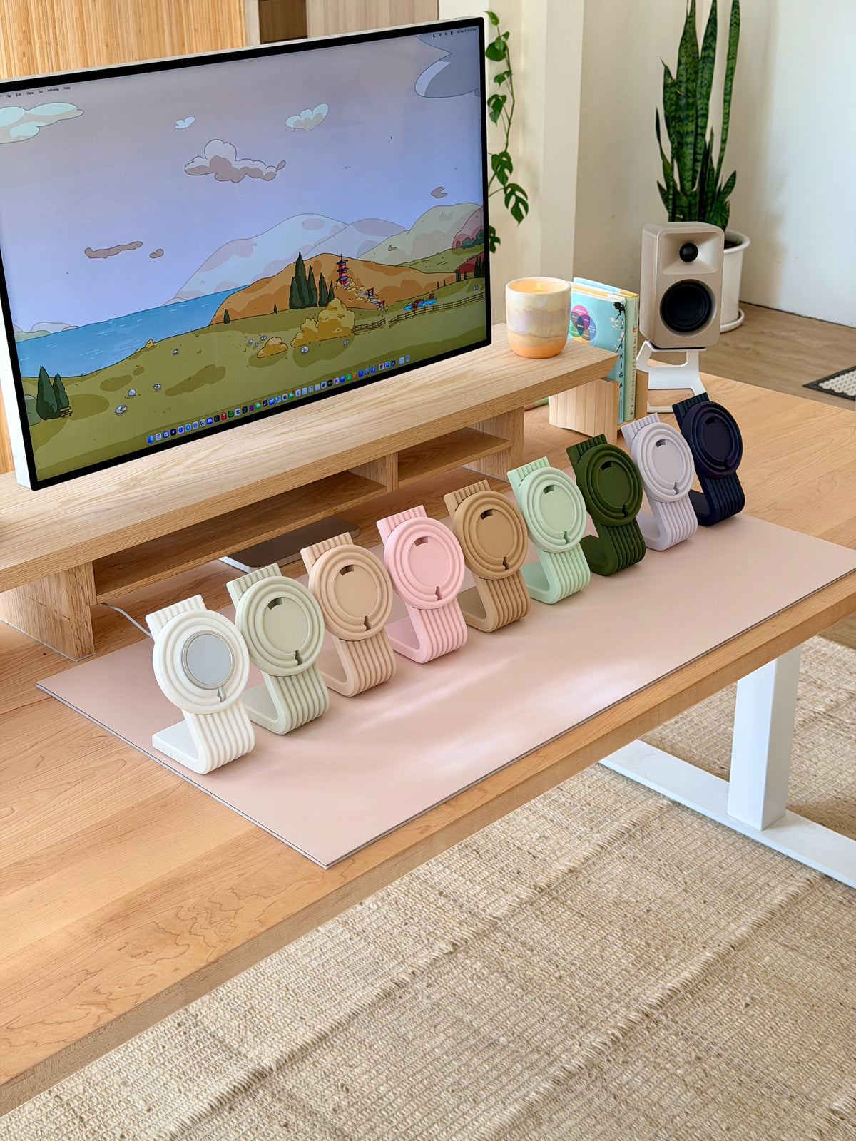 Zen MagSafe Charger Stands on the desk shelf