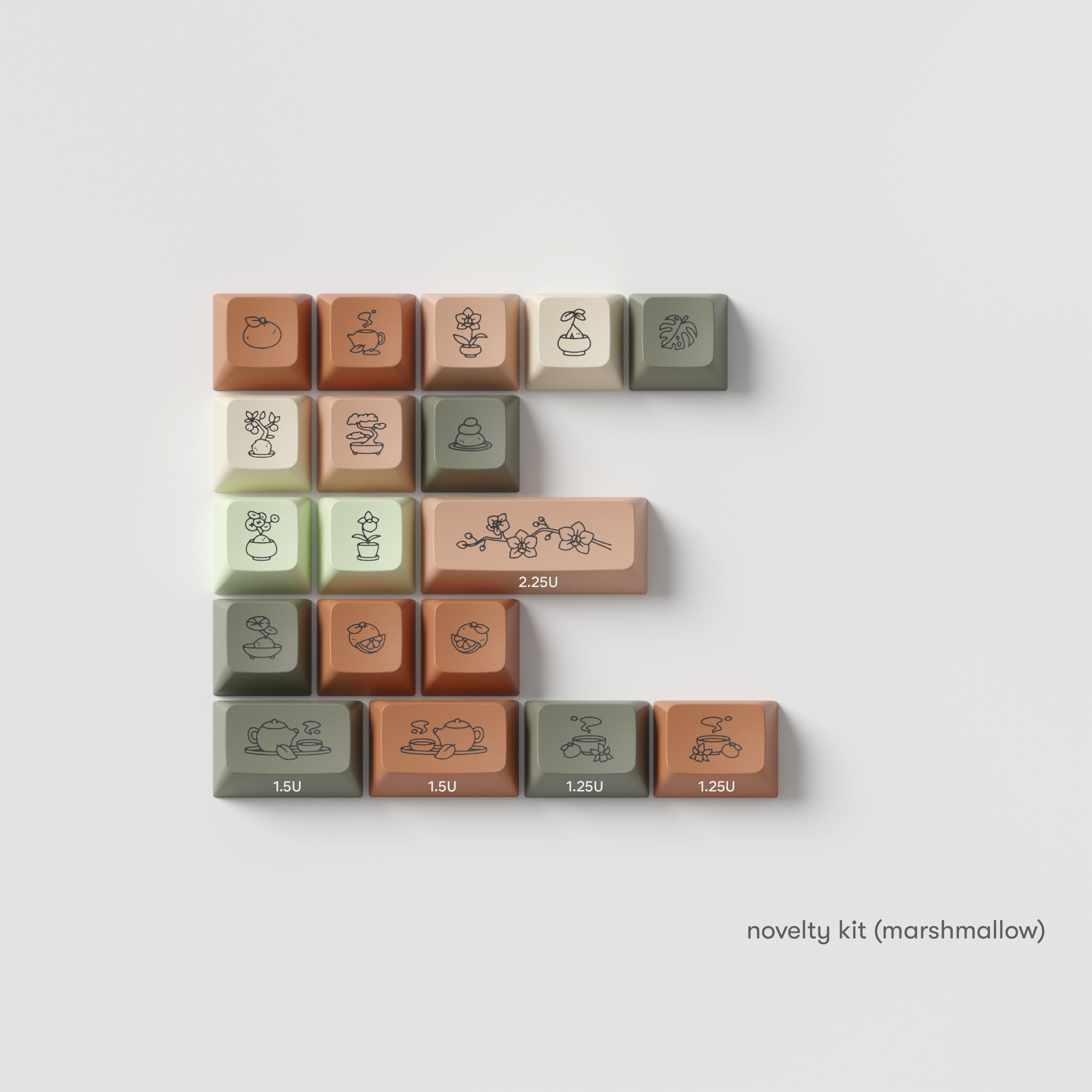 zen marshmallow keycaps