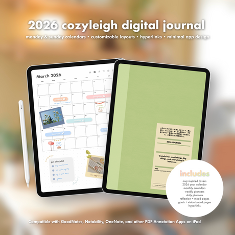 Cozyleigh 2026 Digital Planner