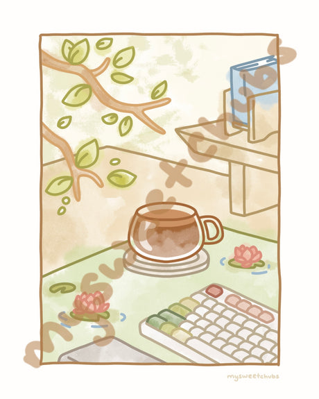 MySweetChubs Cozy Morning Latte Art Print