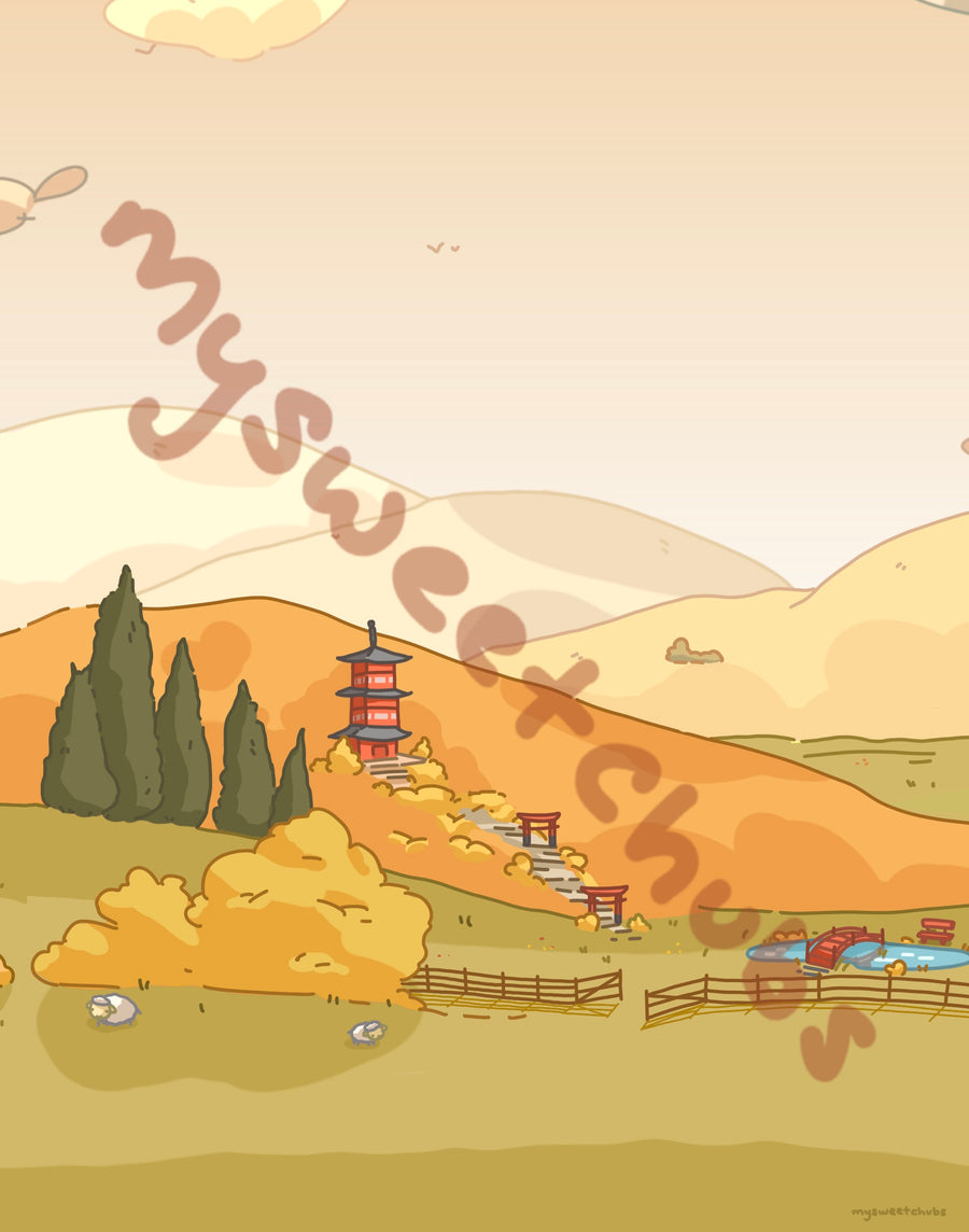 MySweetChubs Rural Life in Fall Digital Wallpaper, photo 3