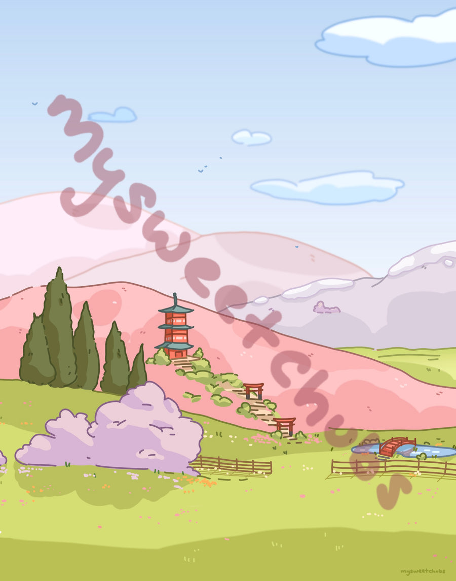 MySweetChubs Rural Life in Spring Digital Wallpaper, photo 4
