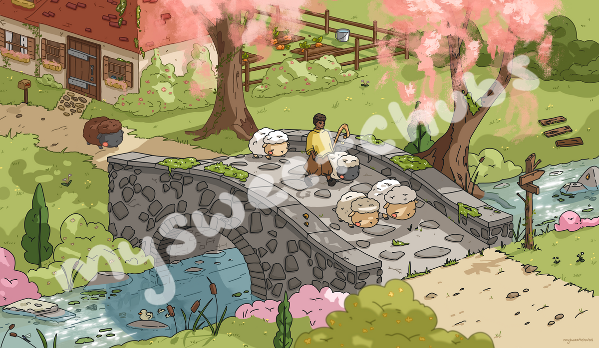 MySweetChubs Springtime Crossing Digital Wallpaper, photo 7
