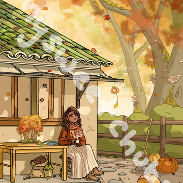 MySweetChubs Zen Flower In Fall Shop Art Print