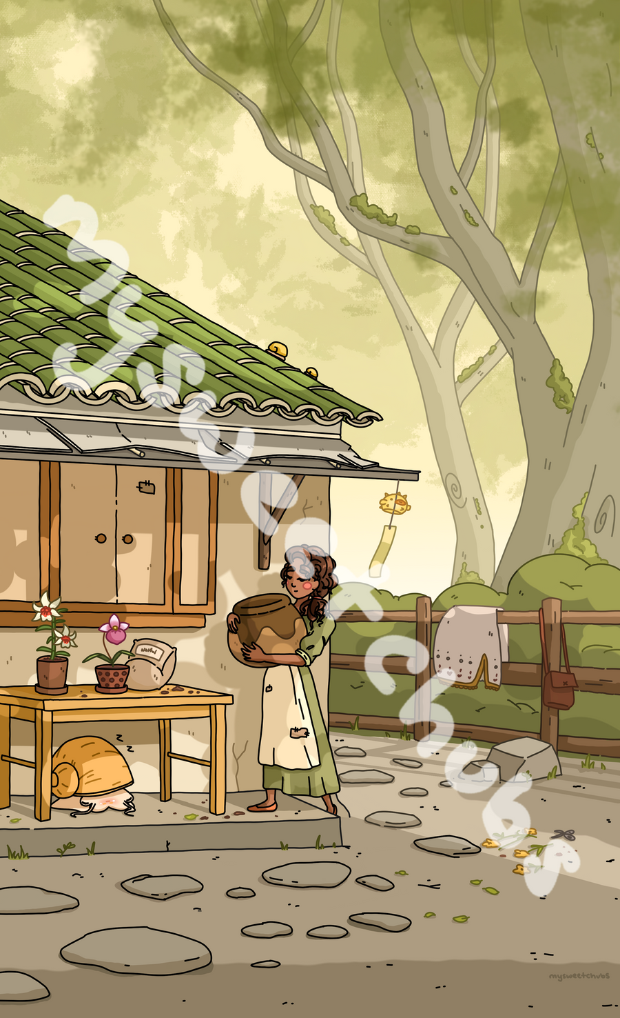 MySweetChubs Zen Flower Shop Digital Wallpaper, photo 8