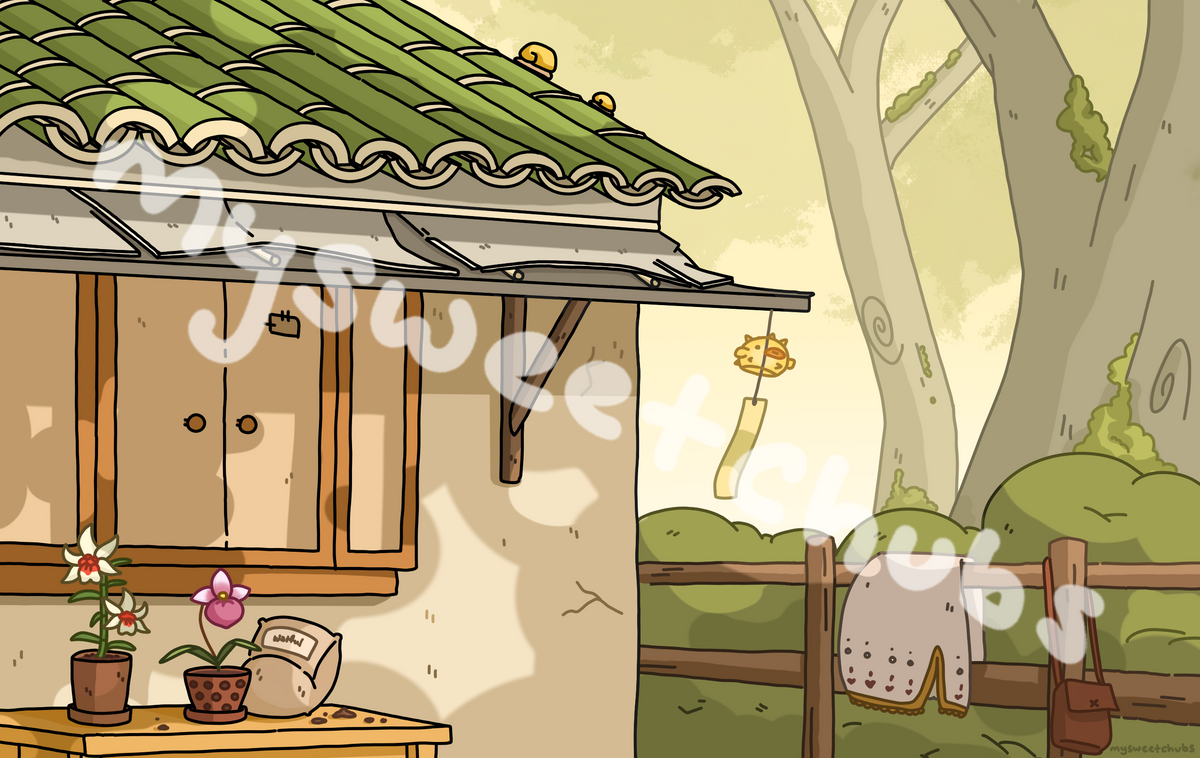 MySweetChubs Zen Flower Shop Digital Wallpaper, photo 8