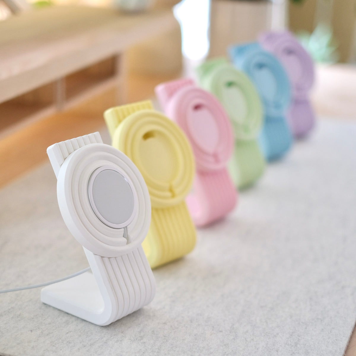 Zen MagSafe Charger Stands in pastel colors