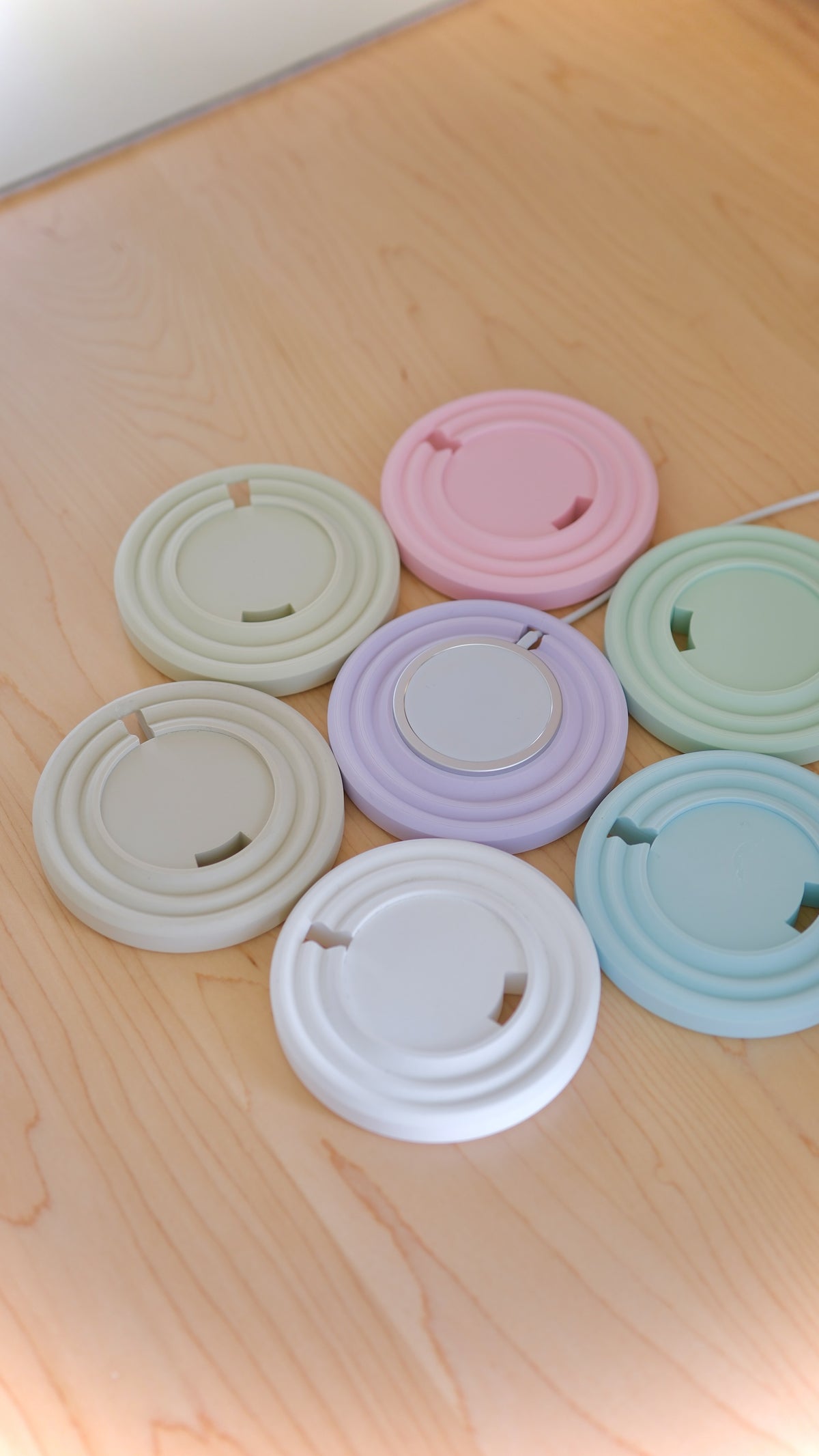 Zen MagSafe Charger Stands lined up in the studio