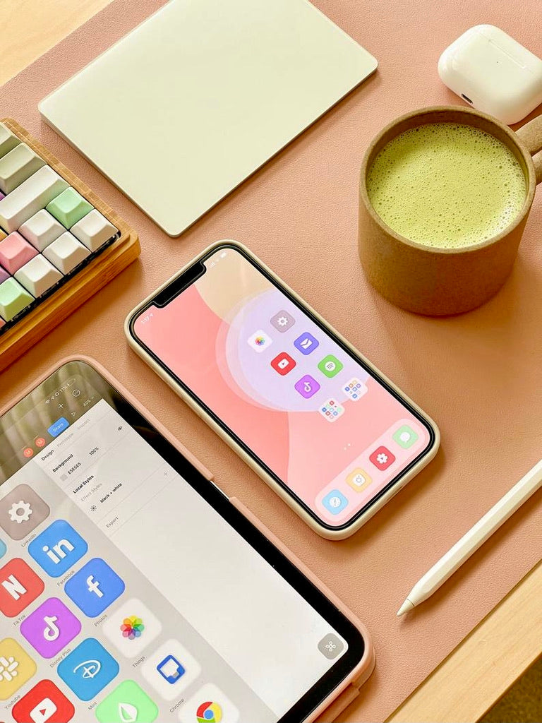 App icons and wallpapers, the digital designs we started with