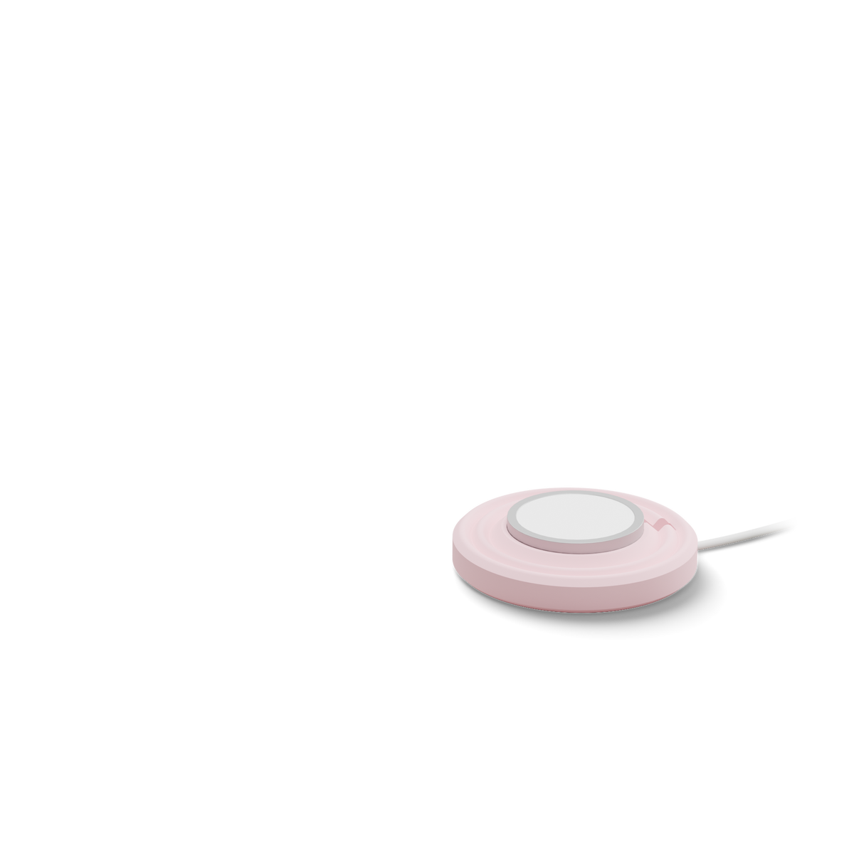 Charging pair layer: Blush Zen MagSafe Charger Puck with its cable