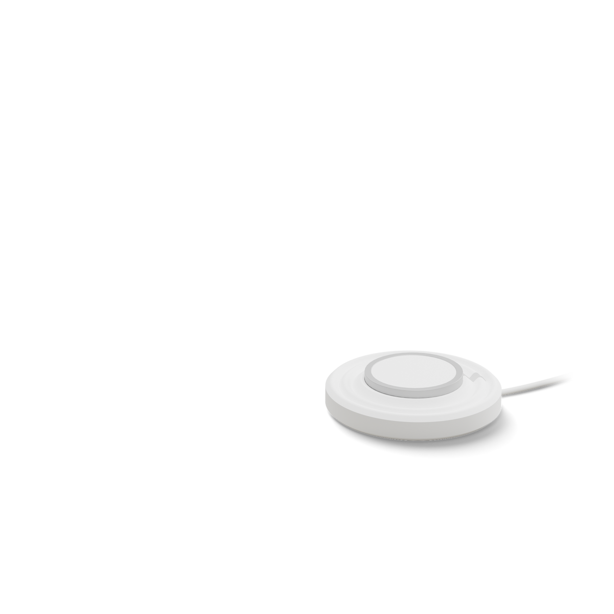 Charging pair layer: White Zen MagSafe Charger Puck with its cable