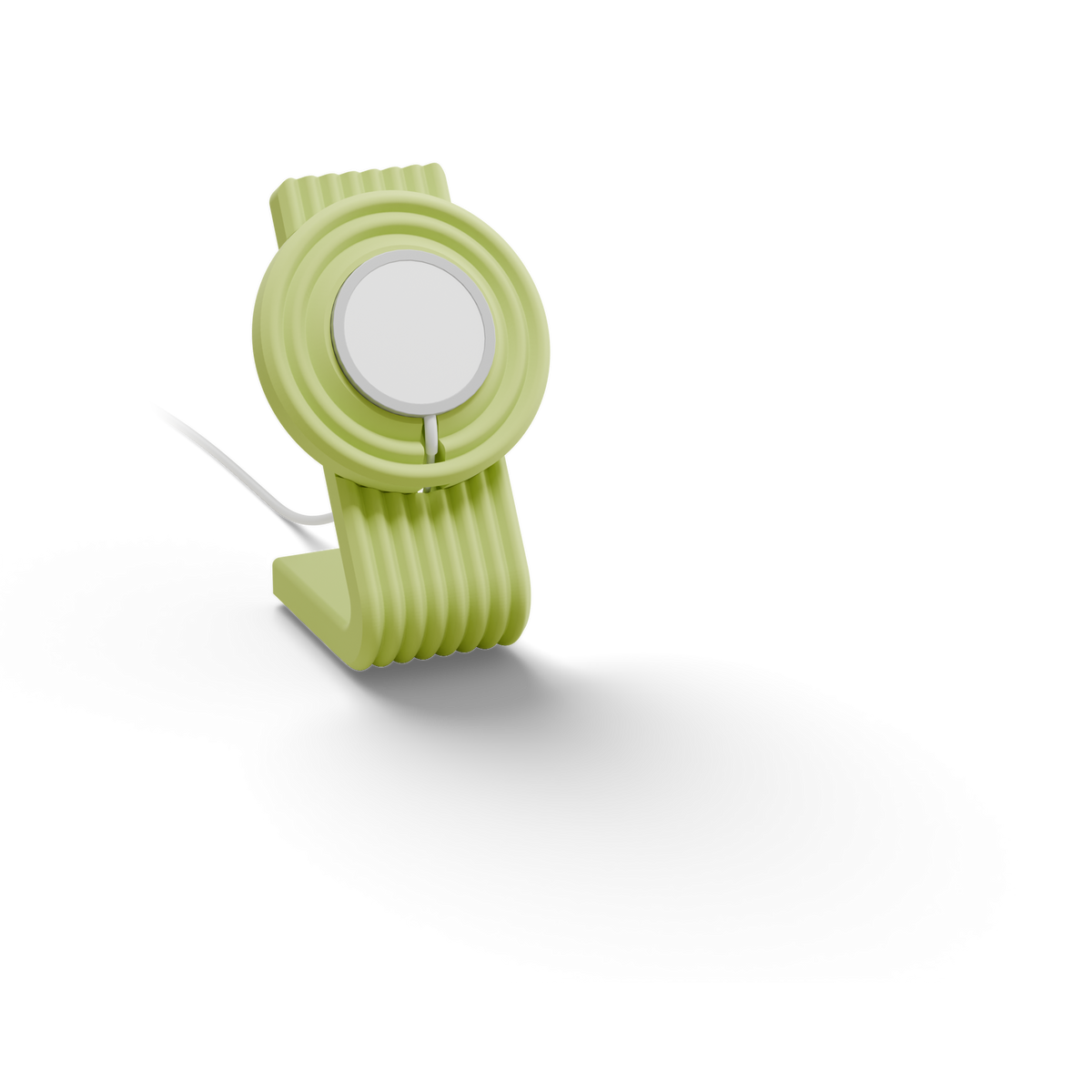 Charging pair layer: Matcha Zen MagSafe Charger Stand with its cable