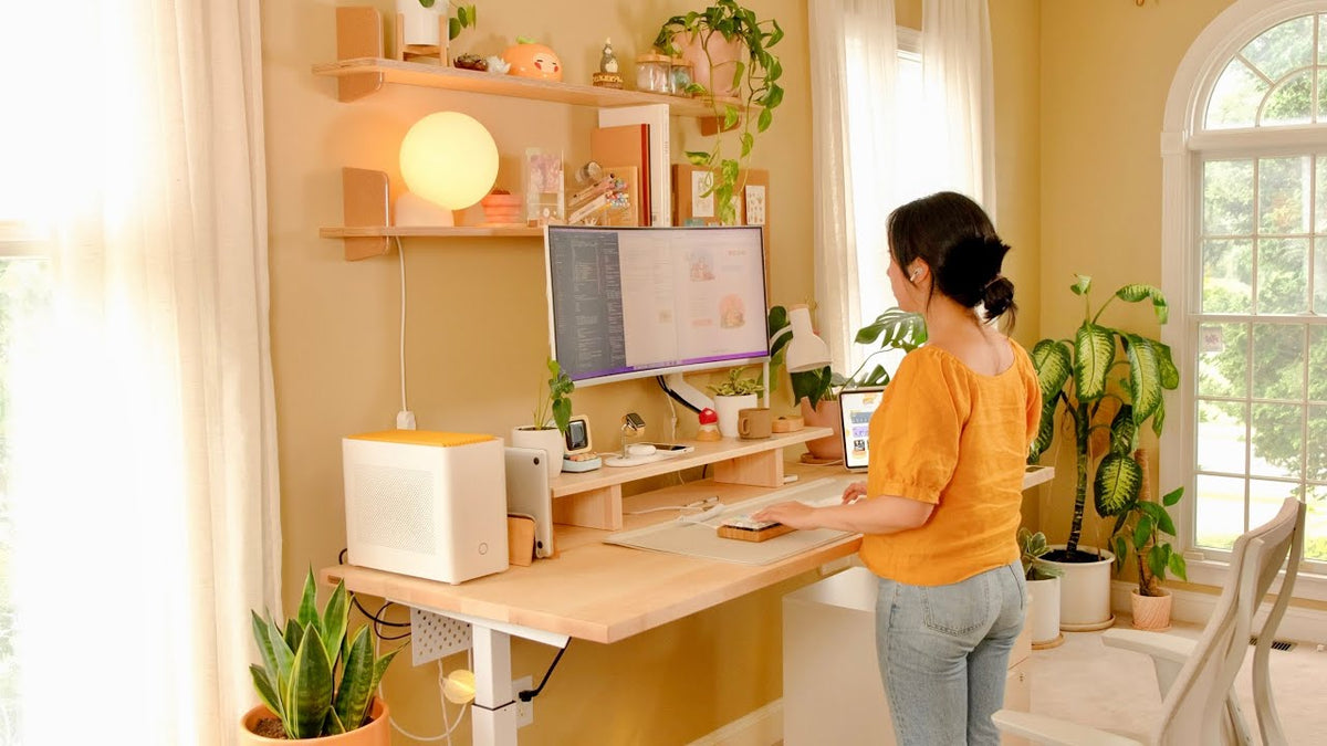 Maisy's 2021 cozy desk setup