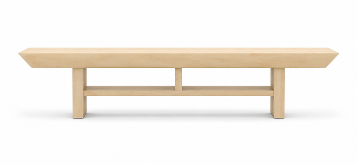 Zen Desk Shelf in Maple, Medium, front view on a white background