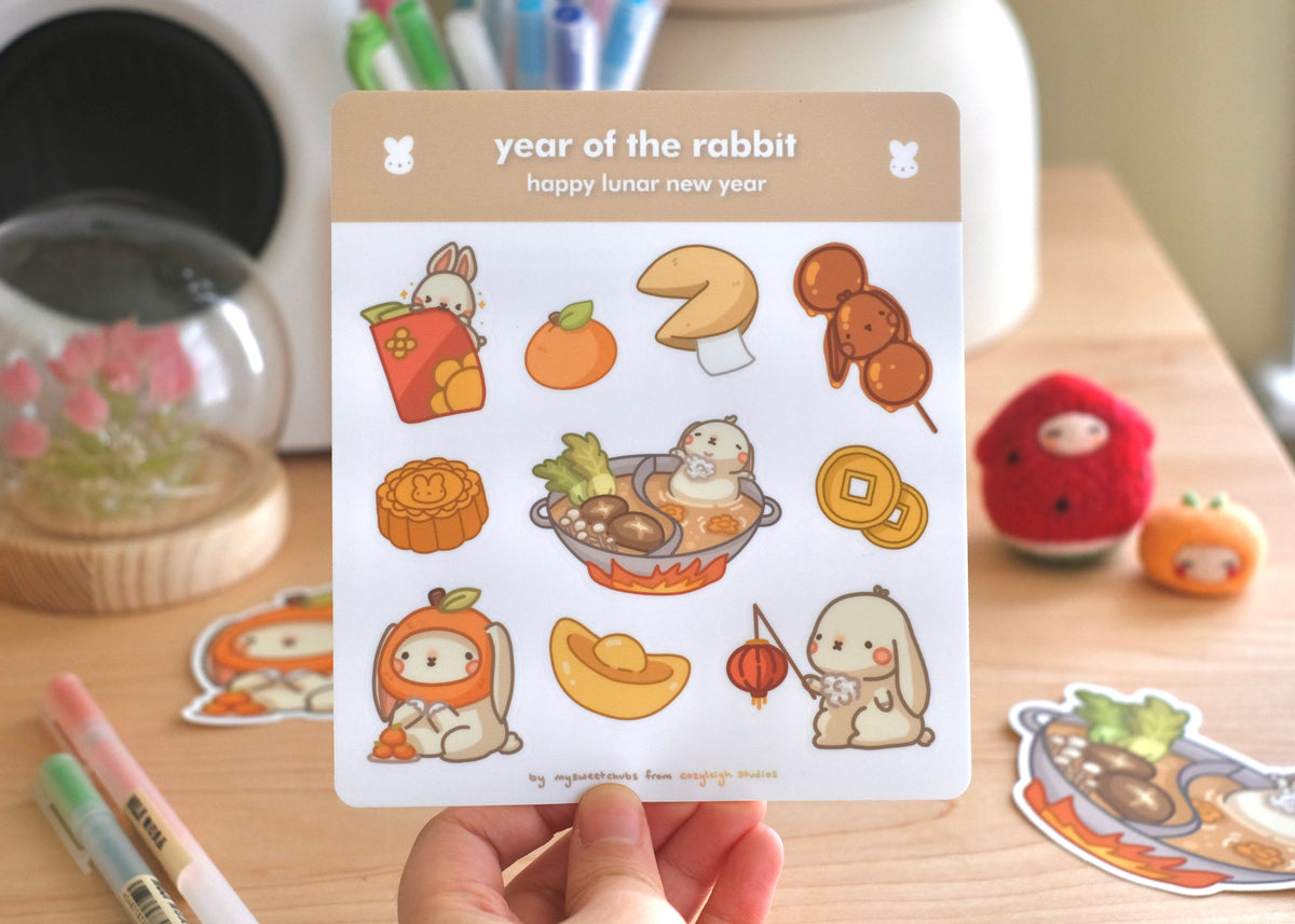 MySweetChubs Year of the Rabbit Lunar New Year Sticker Sheets ...