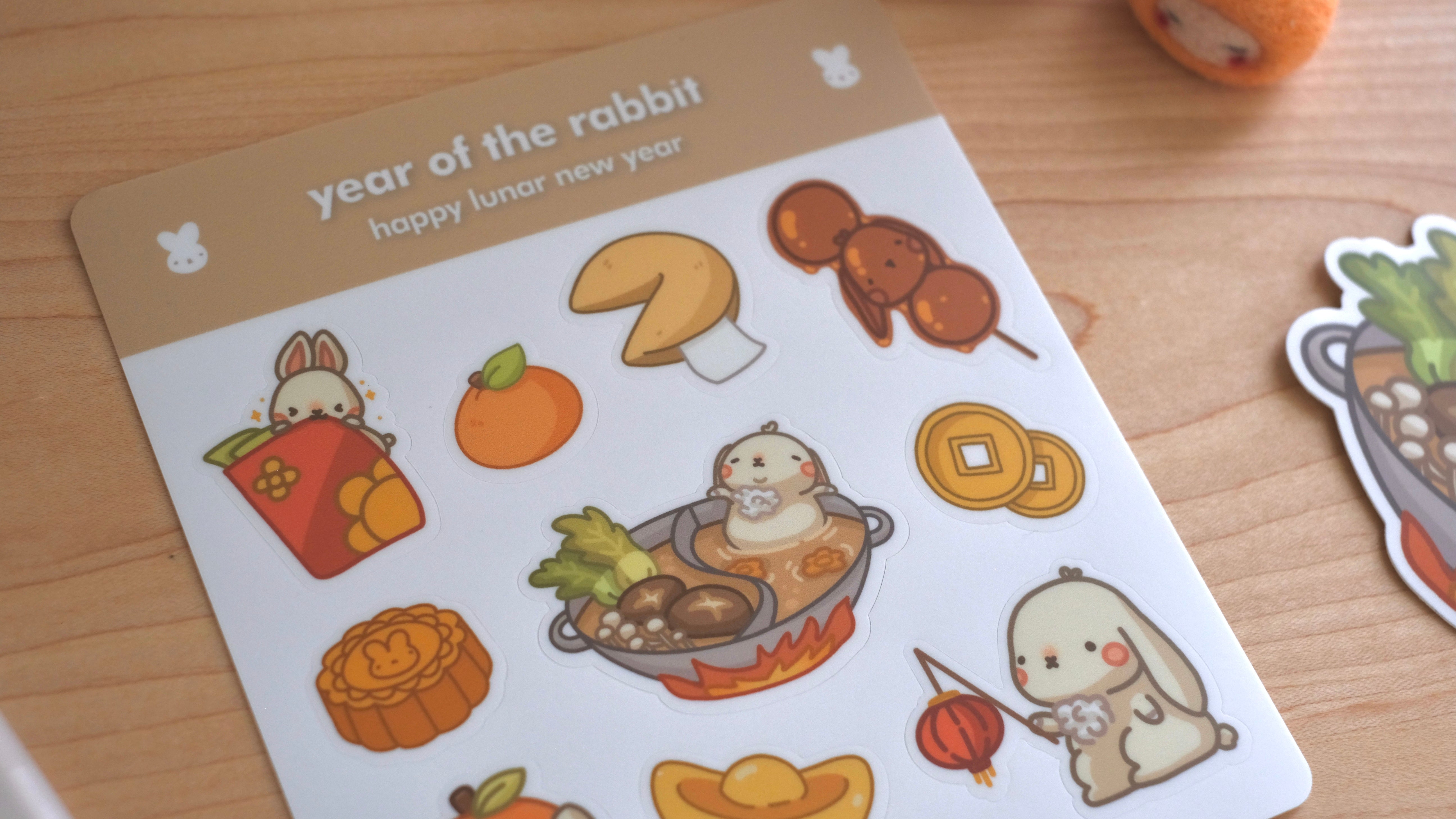 MySweetChubs Year of the Rabbit Lunar New Year Sticker Sheets ...
