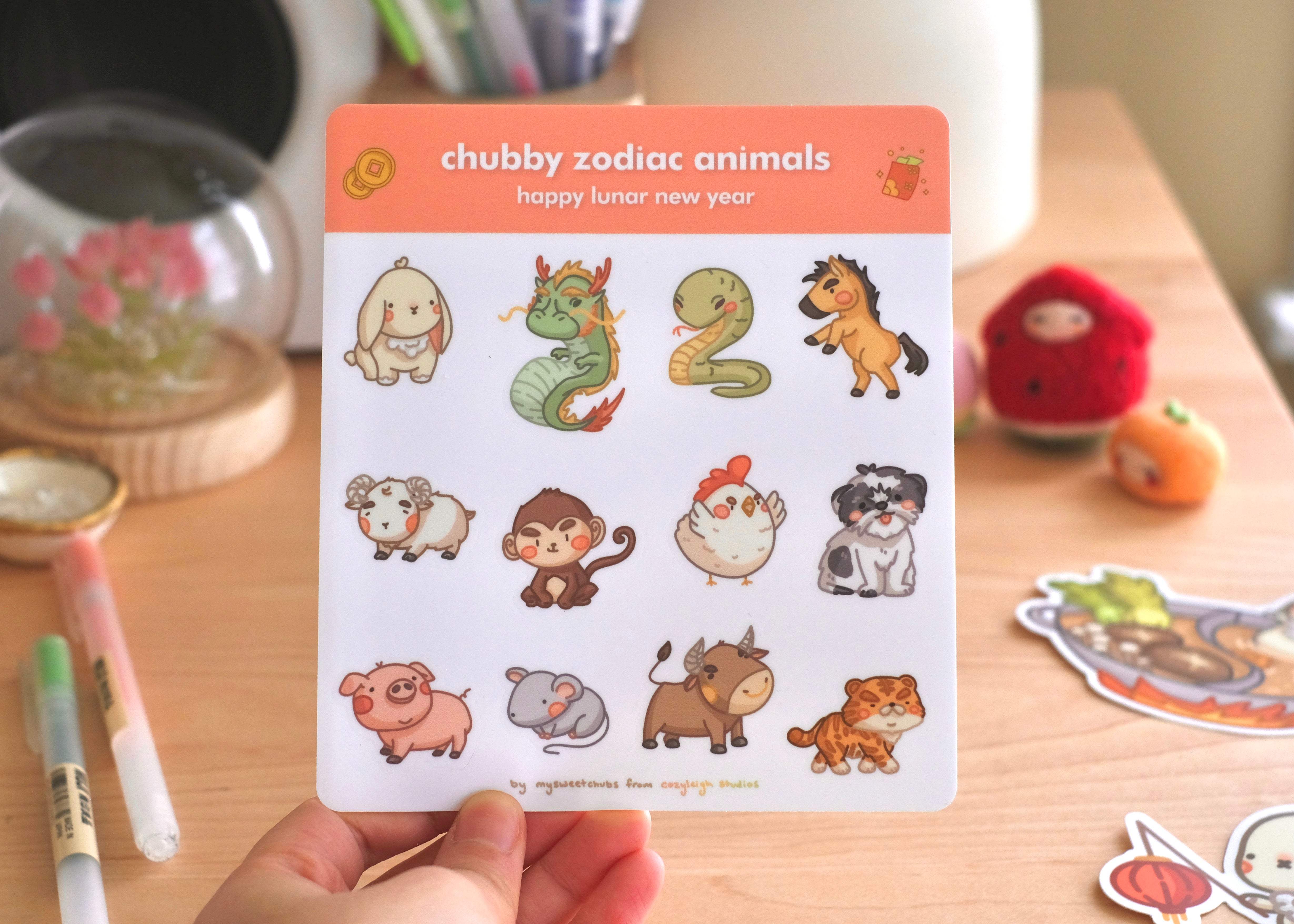 MySweetChubs Chubby Zodiac Animals Sticker Sheet
