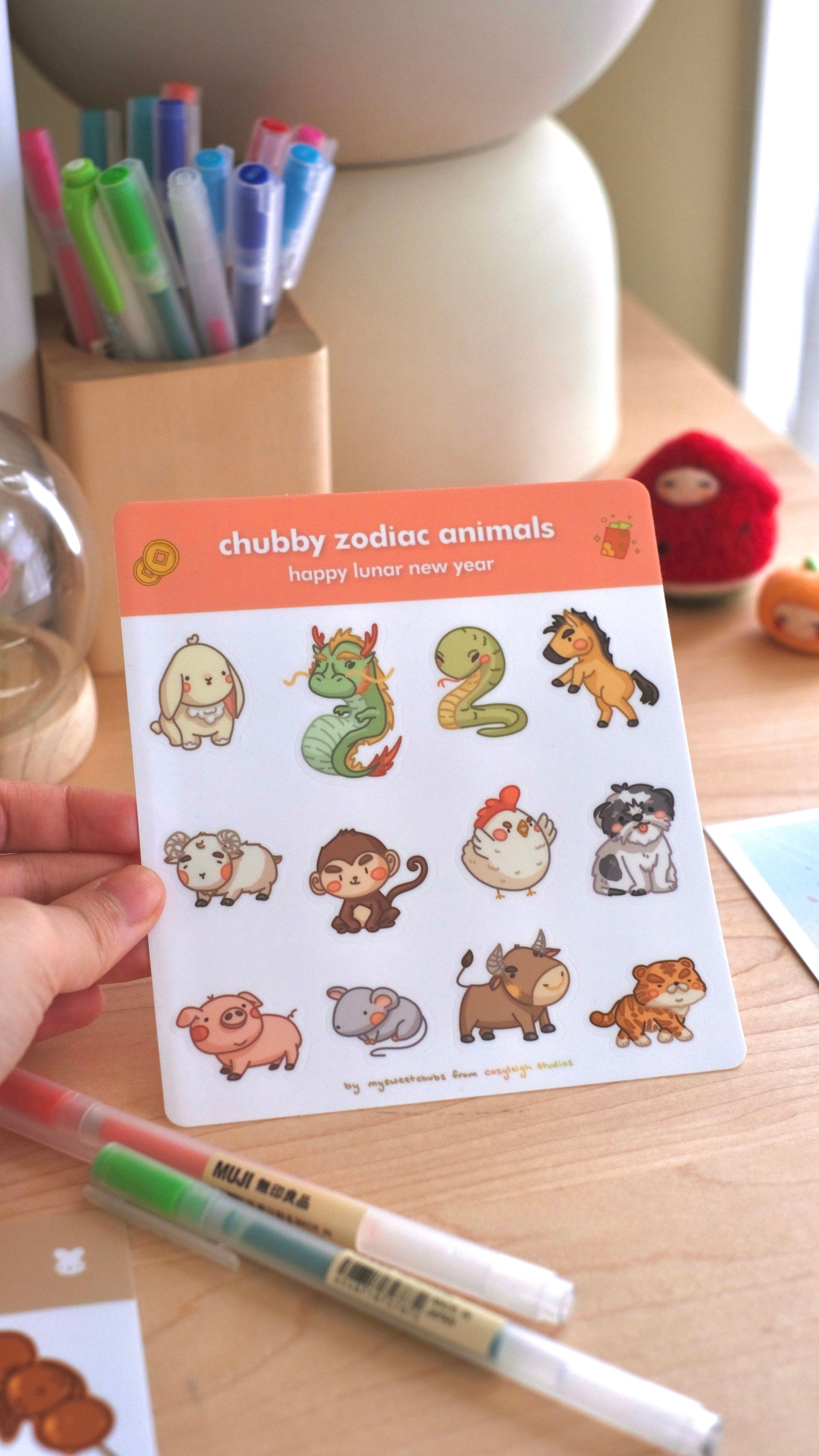 MySweetChubs Chubby Zodiac Animals Sticker Sheet