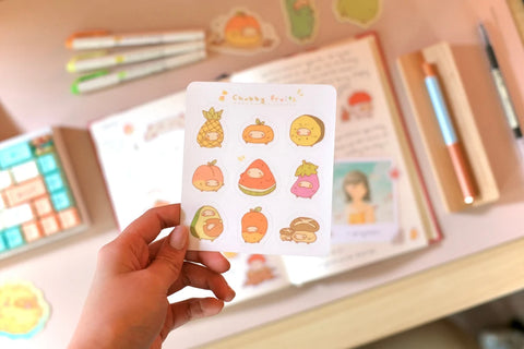 MySweetChubs Chubby Fruits Sticker Sheet