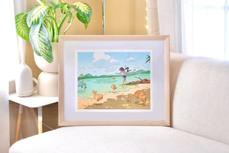 MySweetChubs Dip in the Lake Art Print