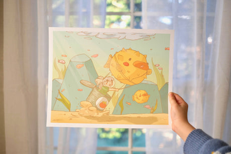 MySweetChubs Ellie and Puffsey Art Print