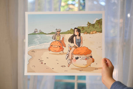 MySweetChubs Goldfish Stroll Art Print