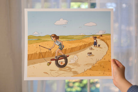 MySweetChubs Hamster Wheel Riding Art Print