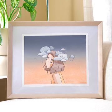 MySweetChubs Head in the Clouds Art Print