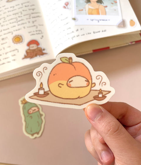 MySweetChubs Meditating Peach Sticker Flake, photo 2