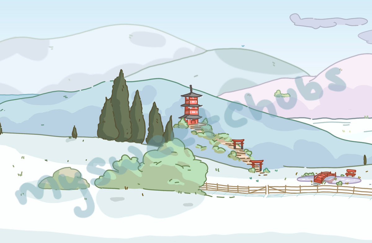 MySweetChubs Rural Life in Winter Digital Wallpaper, photo 4