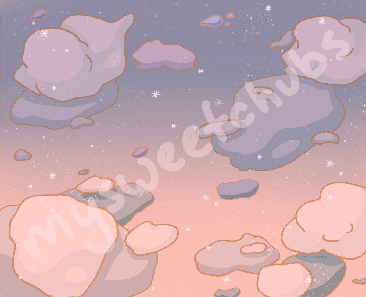MySweetChubs Snowy Dreamy Skies Digital Wallpaper, photo 3