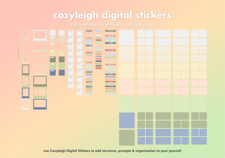 Cozyleigh Digital Sticker Pack for Journaling
