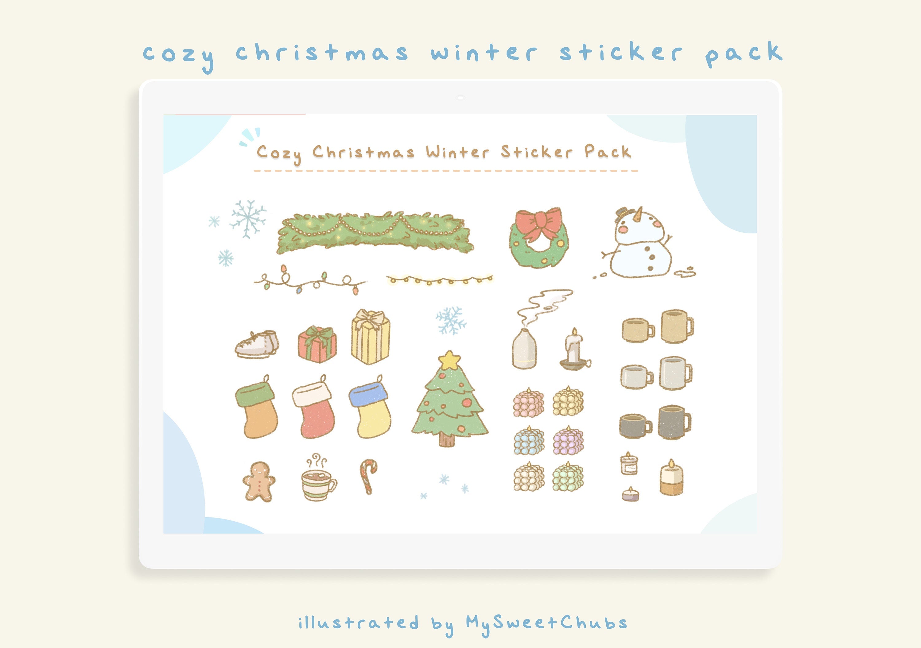 MySweetChubs Cozy Winter Digital Sticker Pack
