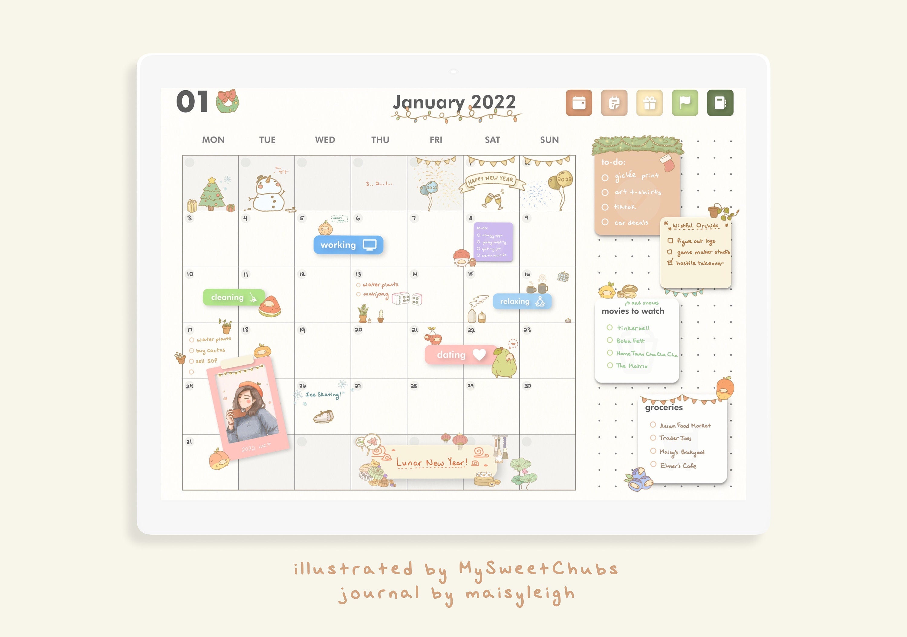 MySweetChubs Cozy Winter Digital Sticker Pack – cozyleigh studios