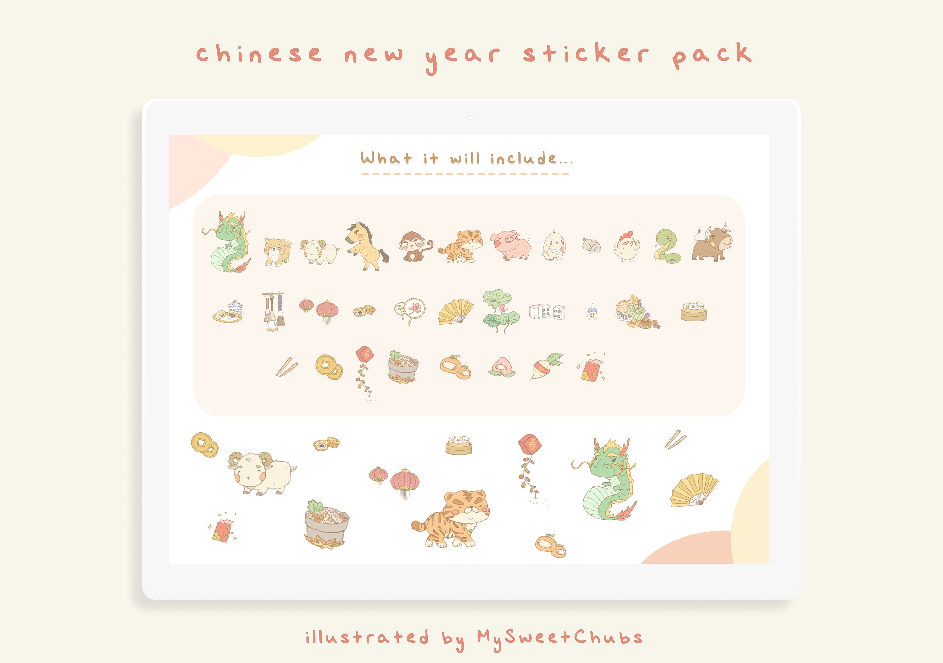 MySweetChubs Chinese New Year Digital Sticker Pack