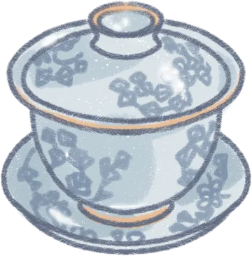A gaiwan teacup, drawn by Ash
