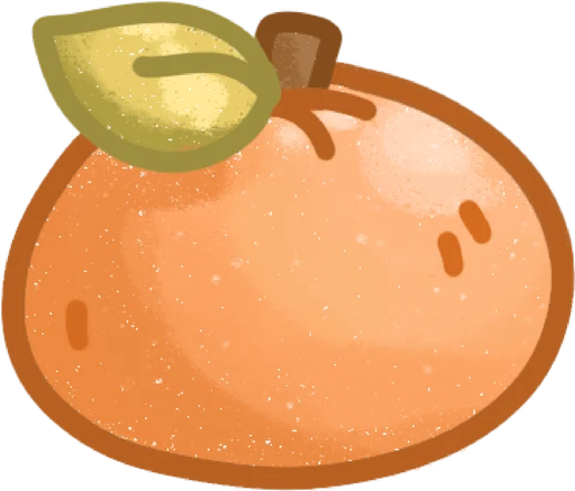 A tangerine, drawn by Ash