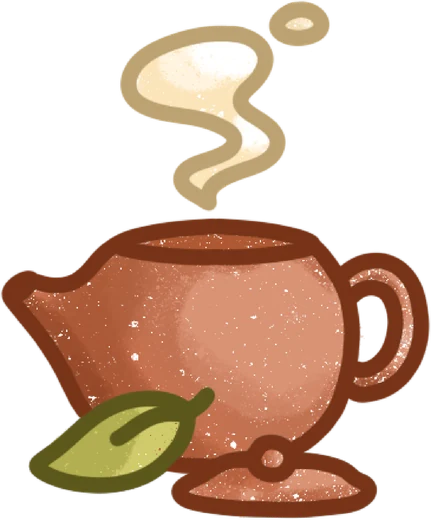 A clay teapot, drawn by Ash